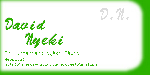 david nyeki business card